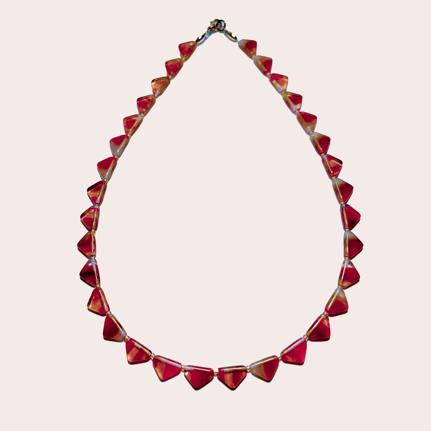 Orange Triangle Necklace