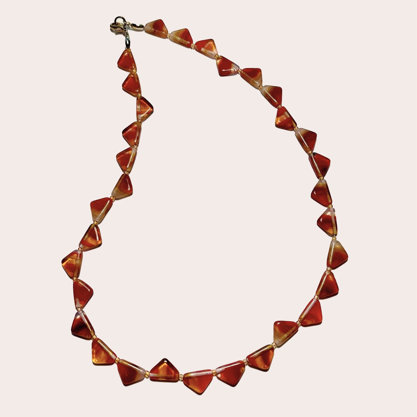 Orange Triangle Necklace