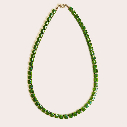 Green Squares Necklace