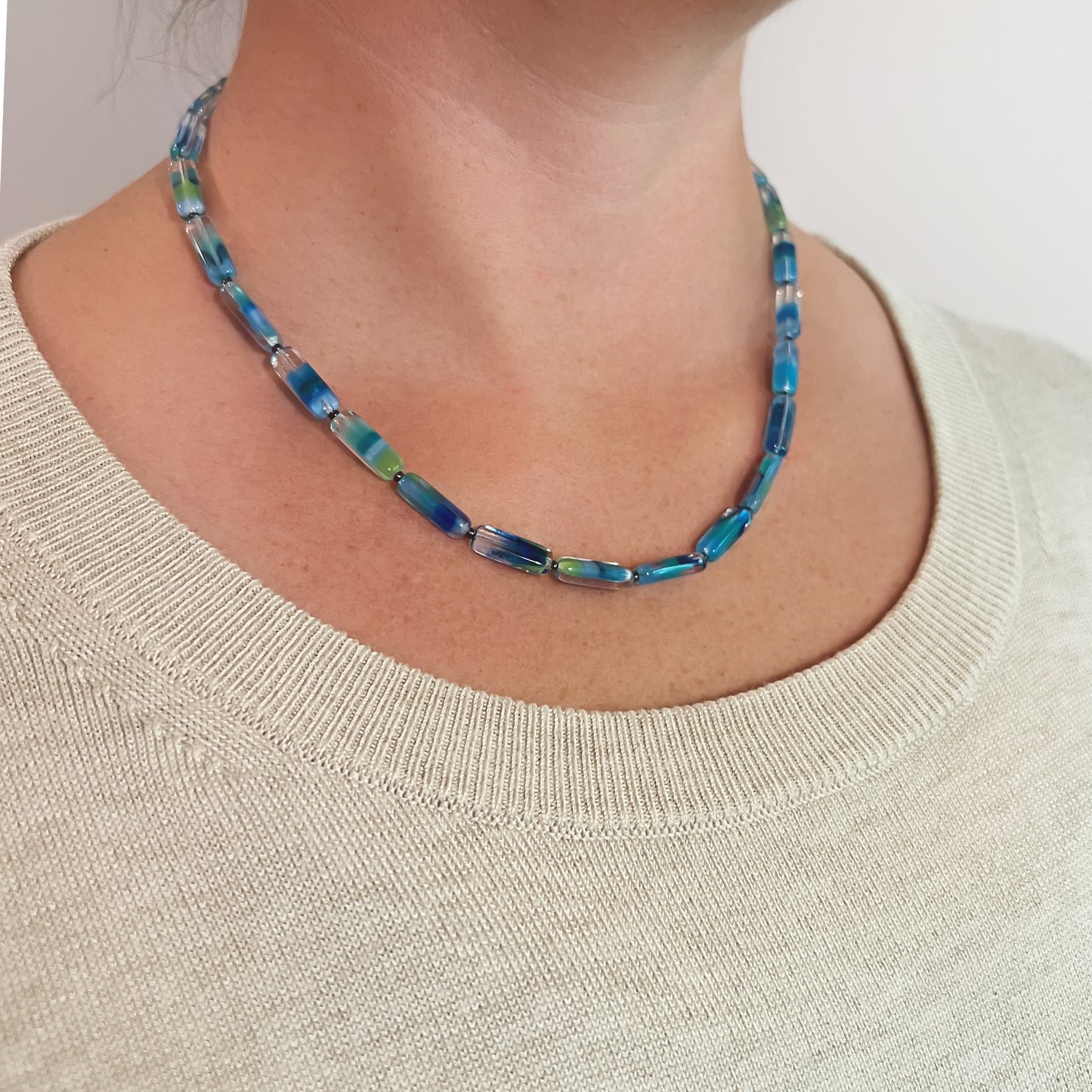 Delicate Light Blue Necklace