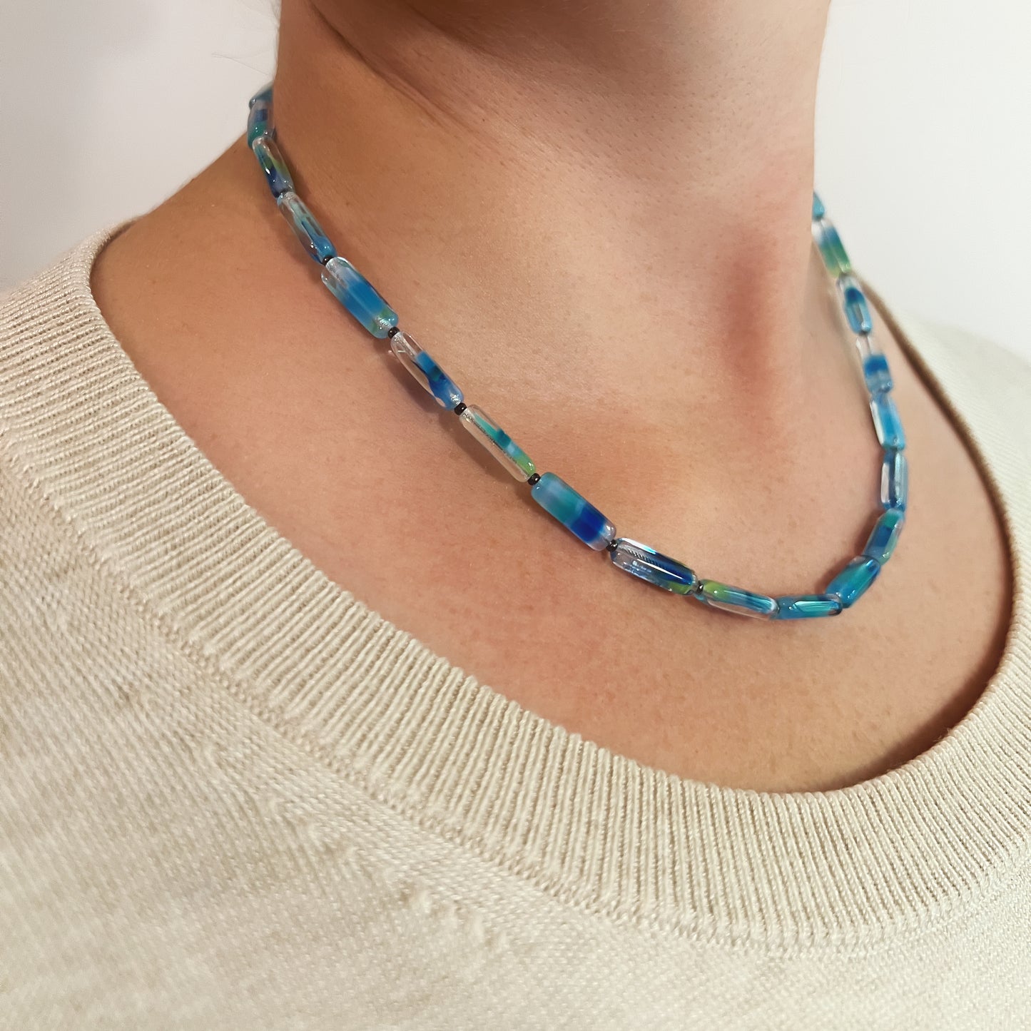 Delicate Light Blue Necklace