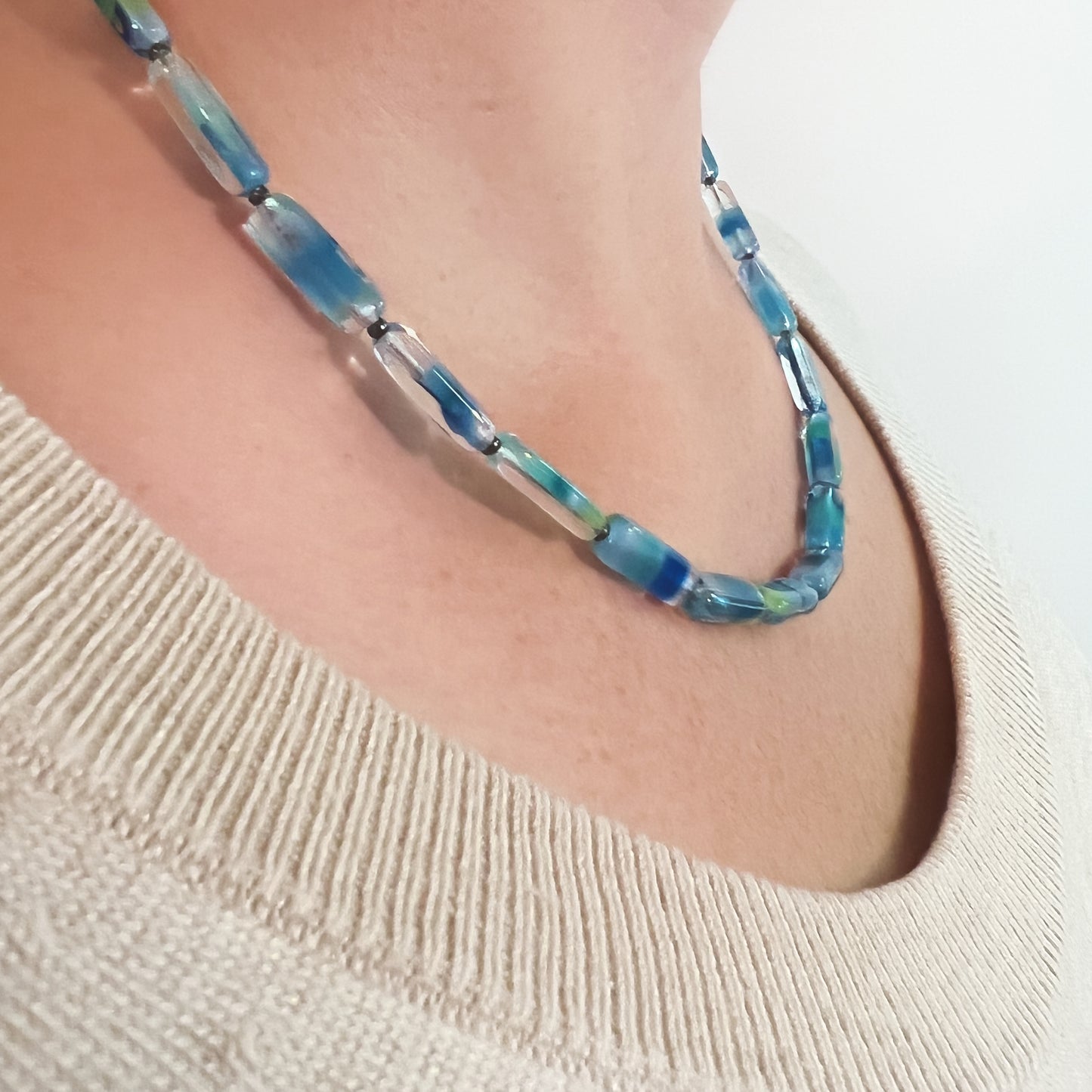 Delicate Light Blue Necklace