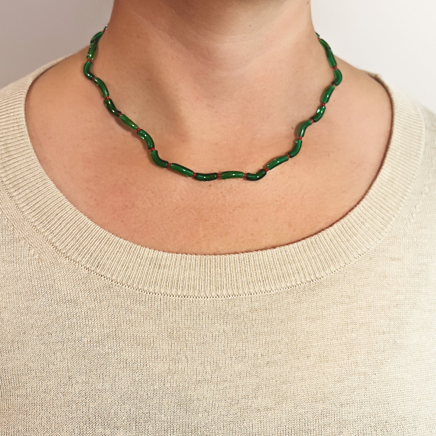 Delicate Green Necklace