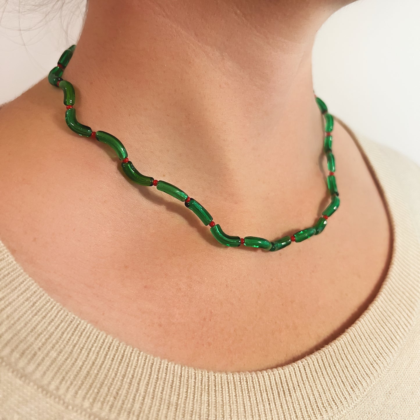 Delicate Green Necklace