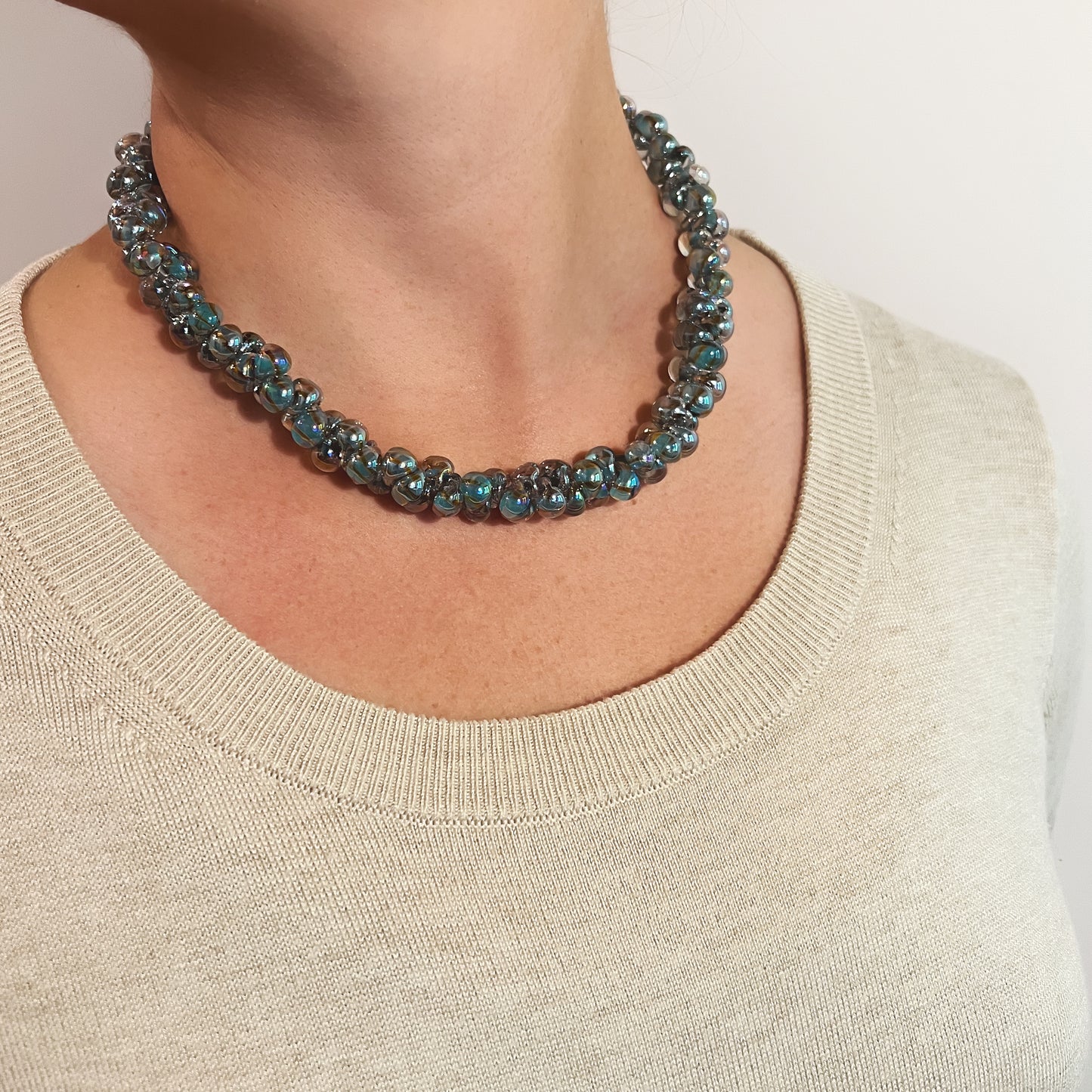 Shimmering Grey Necklace