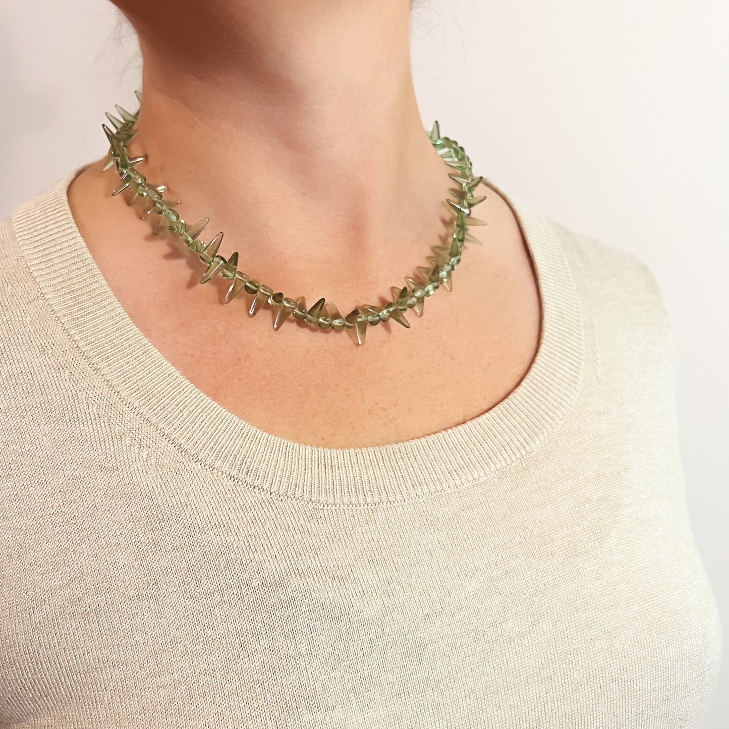 Green Triangle Necklace